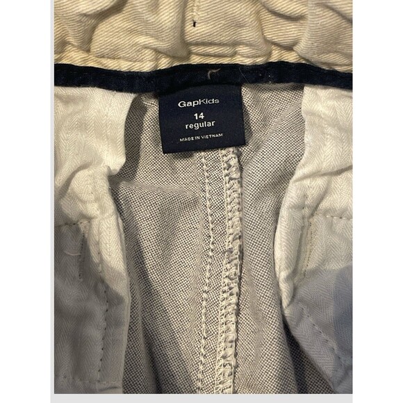 Gap Kids Dress Shorts Gray Cotton/Linen Chino Summer Boys Sz 14 Adjustable - Picture 5 of 6